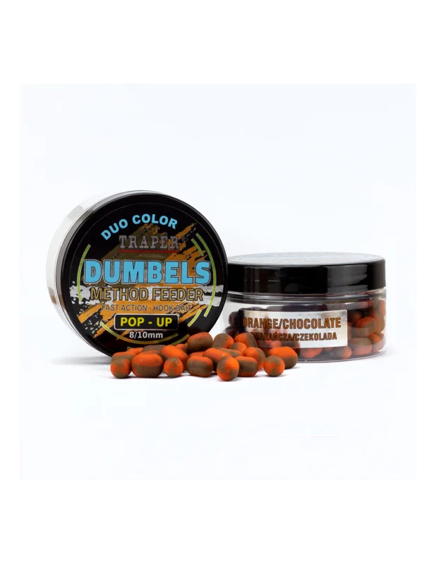 Wysoka jakość Dumbels Pop-Up Traper MF DUO 8-10mm 30g Pomarańcza Czekolada