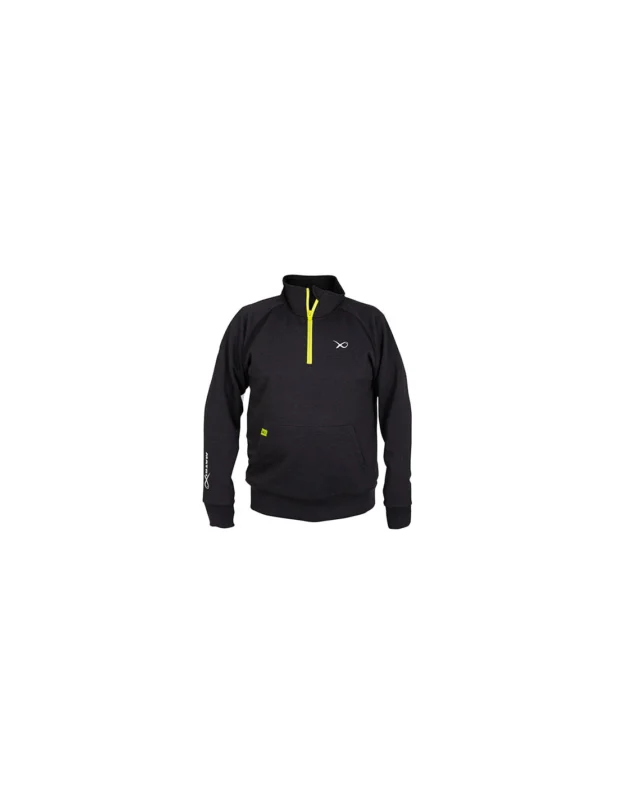 Dostępne od ręki Bluza Matrix Minimal Black/Marl 1/4 Zip Sweater XXXL