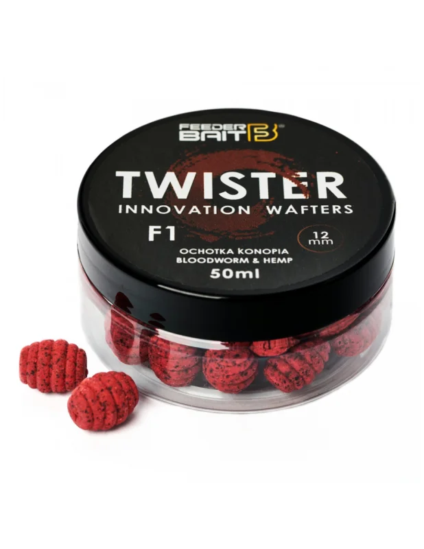 Hit sprzedaży Feeder Bait TWISTER Wafters 12mm F1 Ochotka Konopia