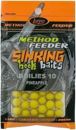 Dostępne od ręki Lorpio Sinking Boilies kulki 10mm Pineapple