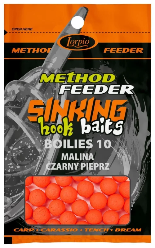 Ostatnia szansa Przynęta Lorpio Sinking Hook Baits Boilies 10mm Malina / Pieprz 20g