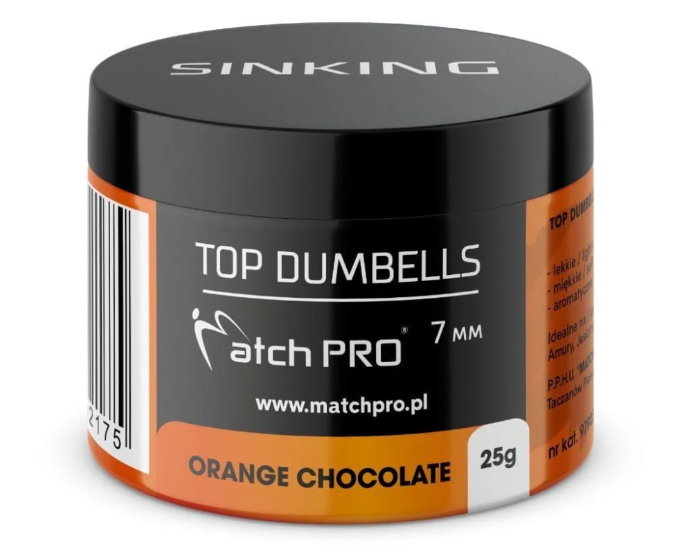 Dumbells MatchPro Top 7mm / 25g - Orange/Chocolate Tani