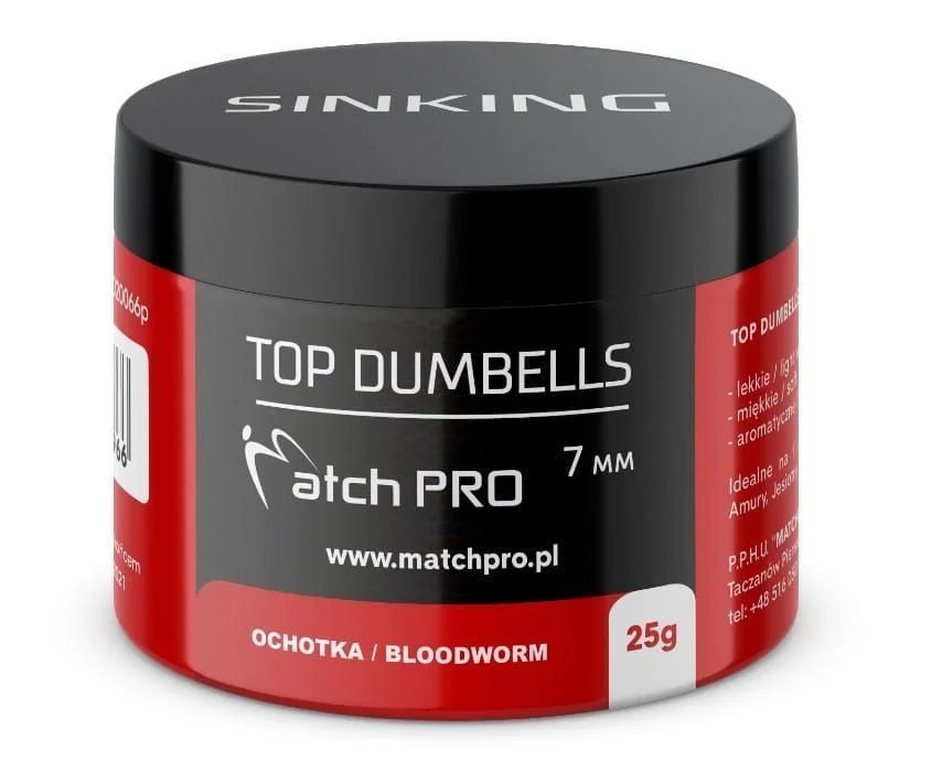 Dumbells MatchPro Top 7mm / 25g - Bloodworm Oferta limitowana