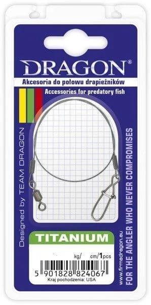 Wyjątkowa oferta PRZYPON DRAGON TITANIUM WIRE CLASSIC 30 CM 5 KG