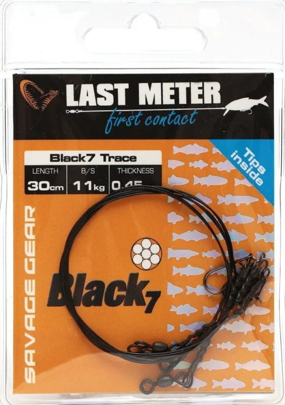 Wyprzedaż Przypon Savage Gear BLACK7 TRACE 20cm 0.35mm 7kg 3szt