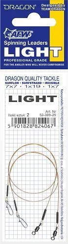 Wybór klientów Przypon DRAGON American Fishing Wire 1 x 7 Surflon 9 kg LIGHT 35 cm