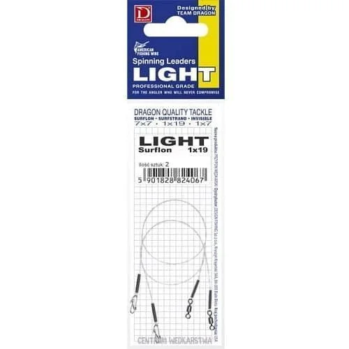 Przypon Dragon 1x19 Surflon 5kg Light 15cm 2szt. Popularny