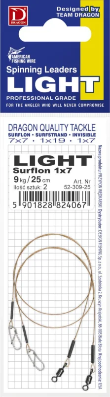 Przypon Dragon American Fishing Wire 1 x 19 Surflon 3 kg LIGHT 15 cm Kup teraz