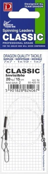 Przypon Dragon Invisible Fluorocarbon 15kg 25cm Classic Niska cena