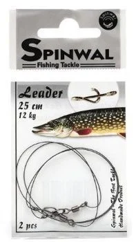 Oferta czasowa Przypon Spinwal Wolframowy 25cm 12kg z Agrafką S 2 szt.