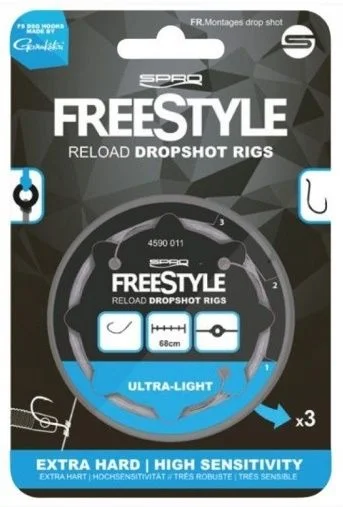 Dostępne od ręki Przypon Spro Freestyle Reload Dropshot Rig 0,18mm 68 cm #10 3 szt.
