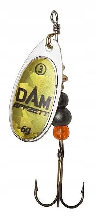 Premium Obrotówka DAM EFFZETT FLUO SPINNER 20g #6 GOLD PRISMA