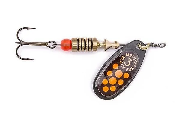 Mepps BLACK FURY czarny/czerwone_orange 4/8g Ostatnie sztuki
