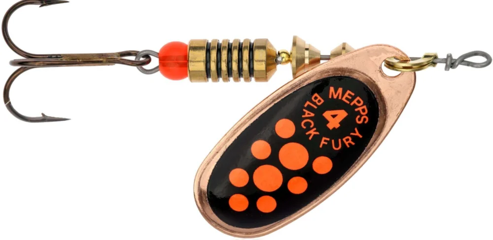 Tani Obrotówka Mepps Black Fury Błystka Nr. 4 Miedziano-czerwony 8g