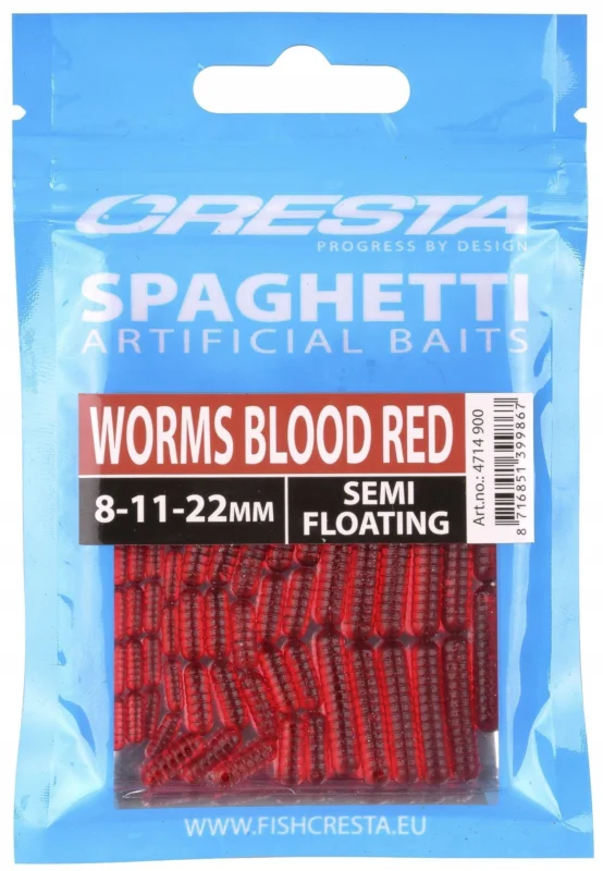 Do wyczerpania zapasów Cresta Spaghetti Worms Sztuczne Robaki RED Feeder
