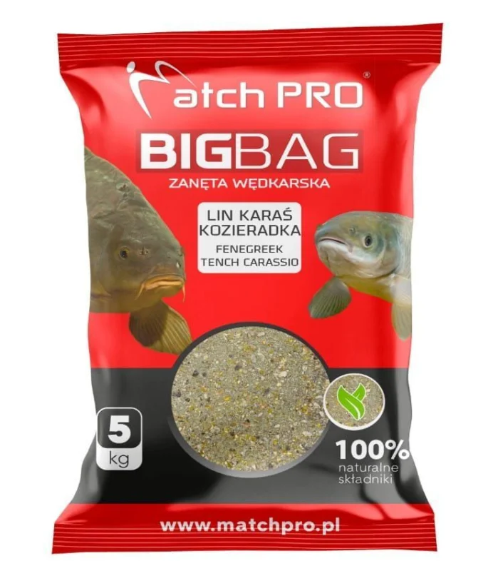 Zanęta MatchPro Big Bag Lin, Karaś, Kozieradka 5kg Szybka dostawa