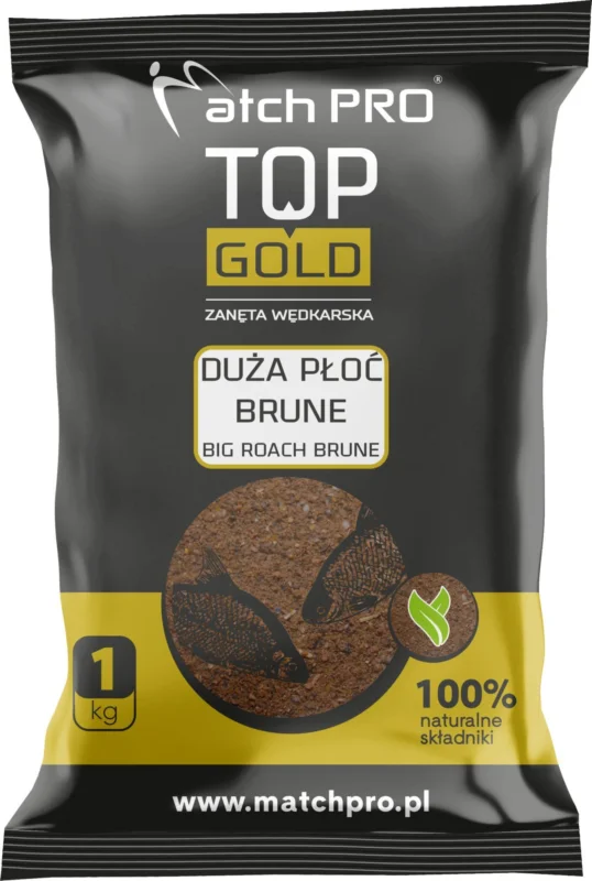 Zanęta MatchPro Top Gold Duża Płoć Brune 1kg Szybka dostawa