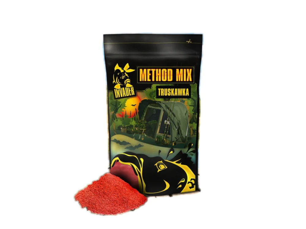 Zamów dziś Zanęta Invader Method line Mix - 1 kg Truskawka