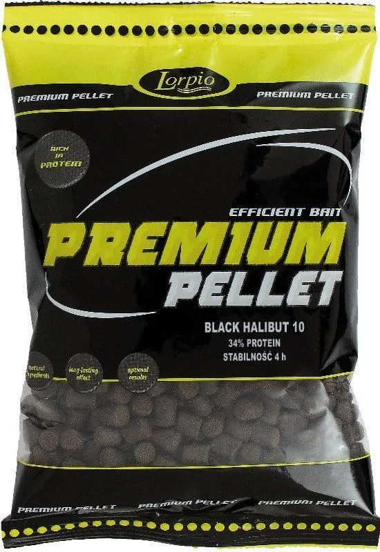 Pellet Lorpio Black Halibut - 4,5mm / 200g Hit sprzedaży