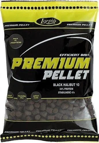 PELLET Lorpio BLACK HALIBUT 4,5mm 700g Tani
