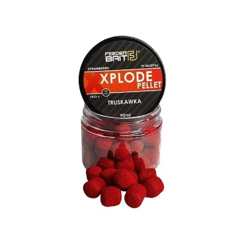 Pellet Xplode Feeder Bait 12mm Truskawka 90ml Hit sprzedaży