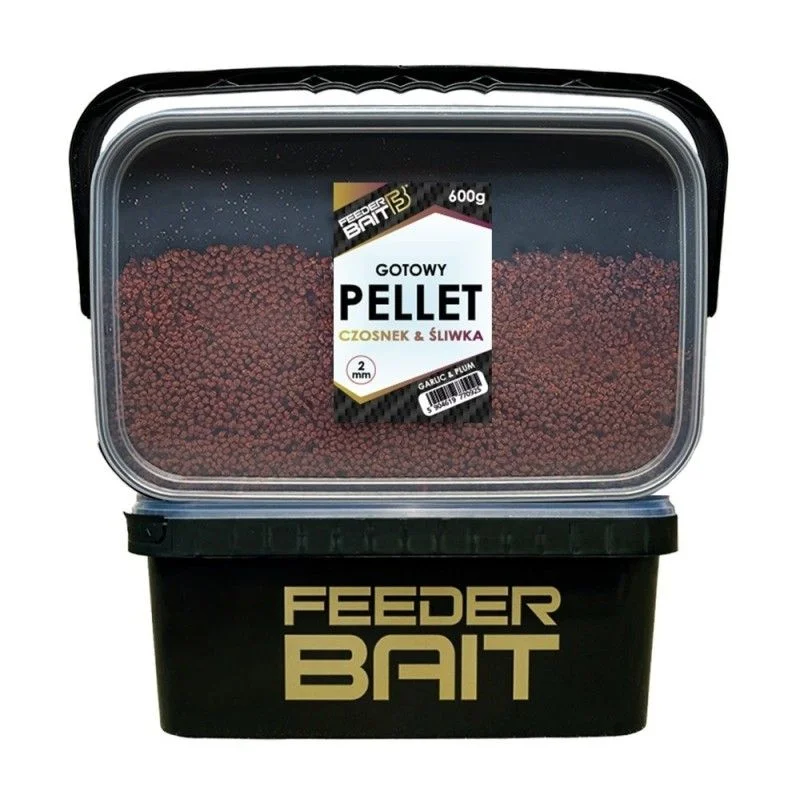 Pellet Gotowy Feeder Bait Czosnek/Śliwka 2mm 600g w wiaderku Bezpieczne zakupy