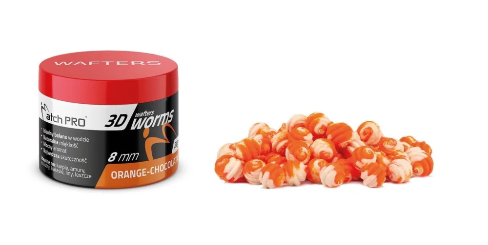 Wafters MatchPro 3D Worms Duo 8mm / 20g - Or-Choco Taniej
