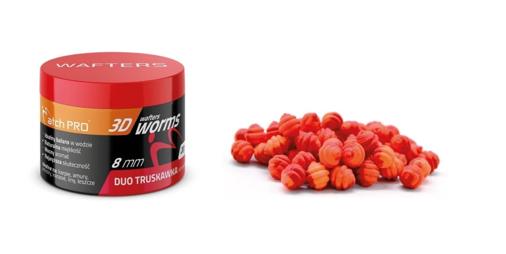 Wafters MatchPro 3D Worms Duo 8mm / 20g - Strawberry Hit sprzedaży