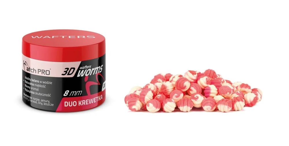 Nowy Wafters MatchPro 3D Worms Duo 8mm / 20g - Shrimp
