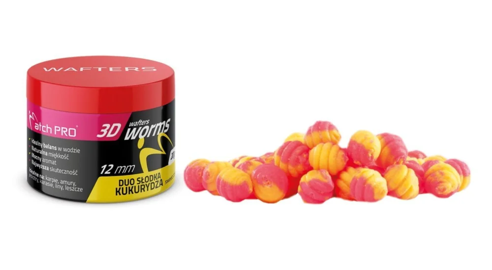 Wafters MatchPro 3D Worms Duo 12mm / 20g - Sweetcorn Zniżka
