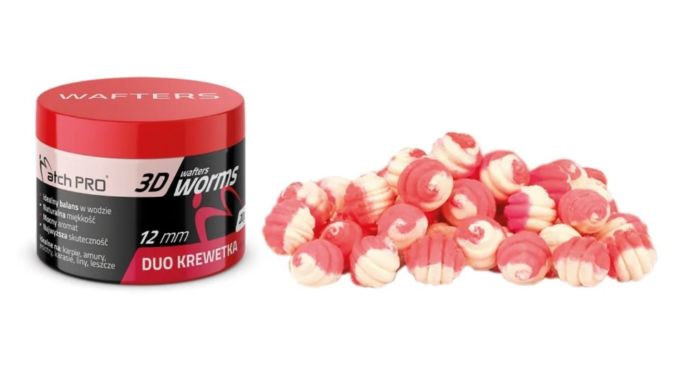 Wafters MatchPro 3D Worms Duo 12mm / 20g - Shrimp Bezpieczna płatność