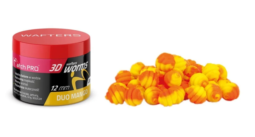 Wafters MatchPro 3D Worms Duo 12mm / 20g - Mango Bezpieczne zakupy