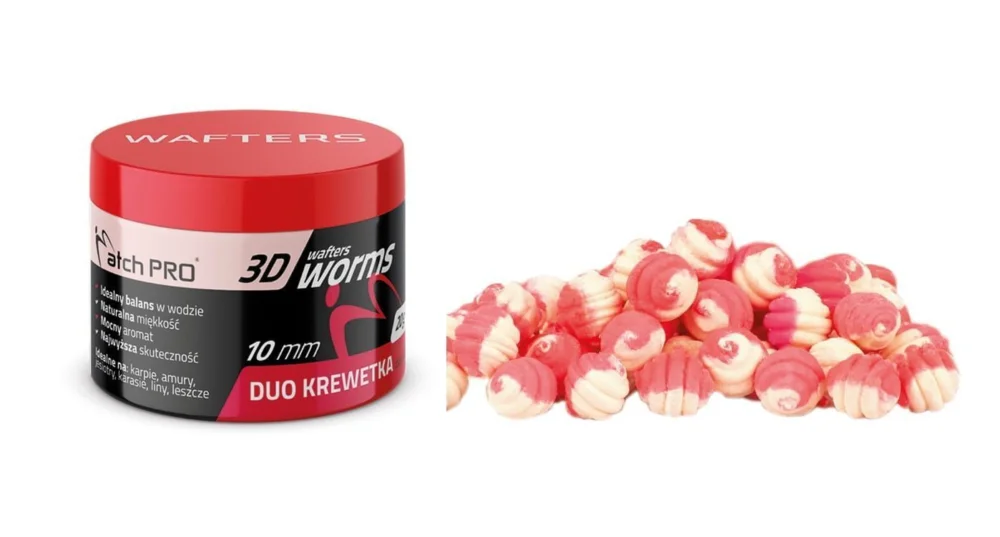 Tylko dziś Wafters MatchPro 3D Worms Duo 10mm / 20g - Shrimp
