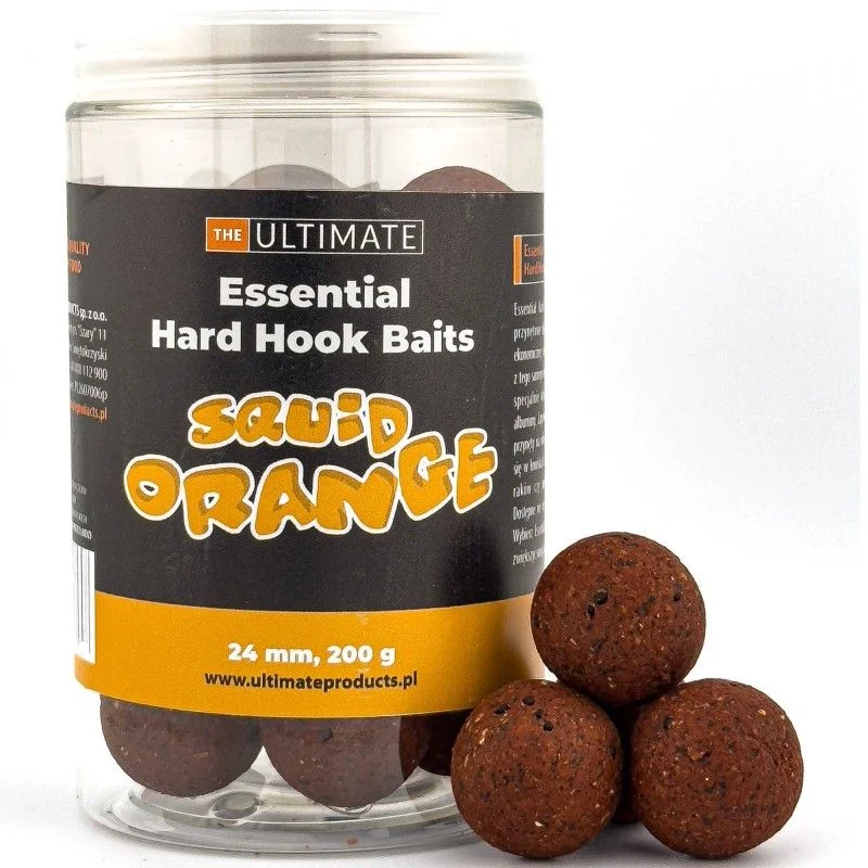 Kulki proteinowe Ultimate Products Essential Hard Hook Baits Squid Orange 24mm 200g Kup online