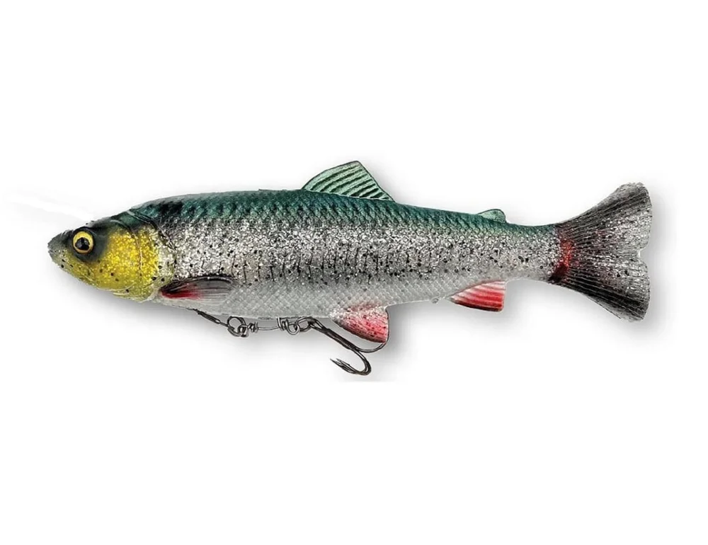 Wybór klientów Savage Gear Guma 4D Line Thru Pulse Tail Trout 15cm Green Silver