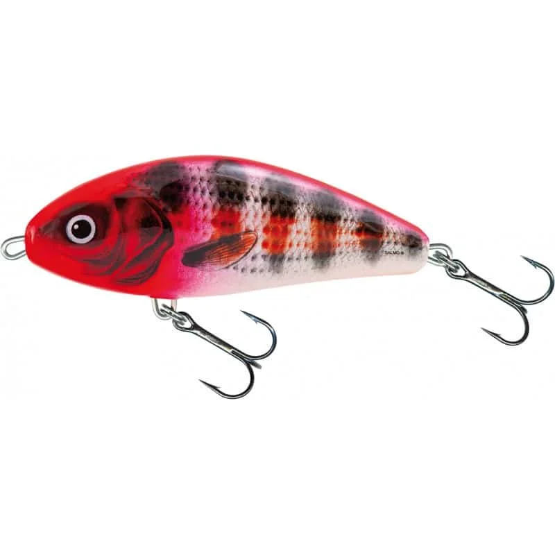 Ostatnia szansa Salmo FATSO 10cm Floating – Holo Red Head Striper