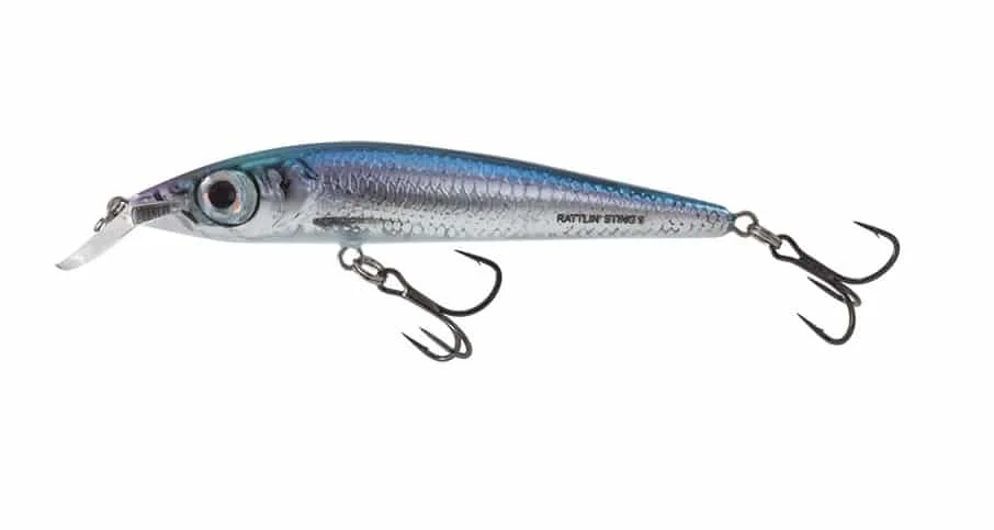 Salmo Wobler Rattlin Sting Suspending 9cm Holographic Blue Cena promocyjna