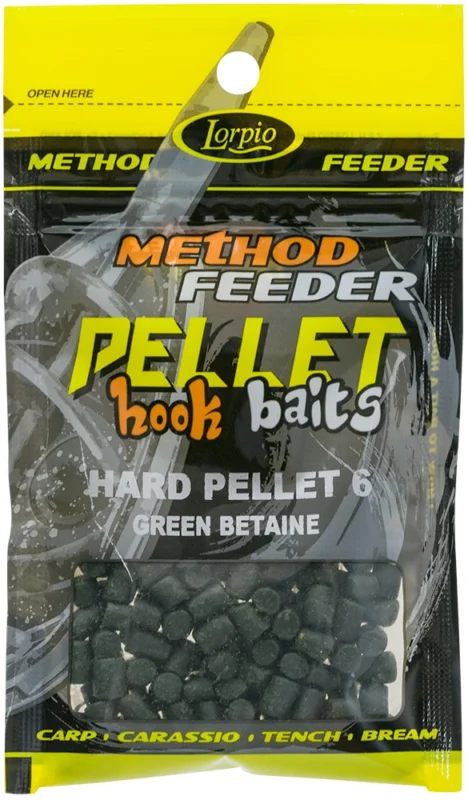 Dodaj do koszyka LORPIO PELLET HACZYKOWY HOOK BAITS HARD PELLET GREEN BETAINE 6mm