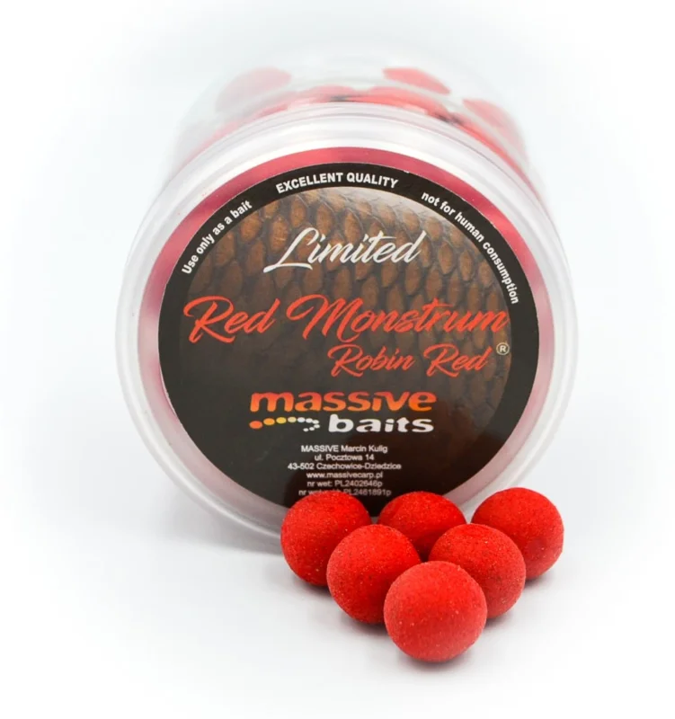Massive Baits Kulki Pop Up Red Monstrum Robin Red 14mm Bezpieczne zakupy