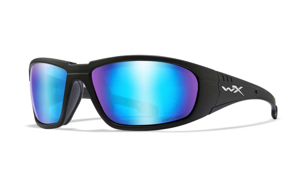 Wiley X Okulary Polaryzacyjne BOSS Captivate Blue Mirror Smoke Grey Matte Black Frame CCBOS09 Zniżka