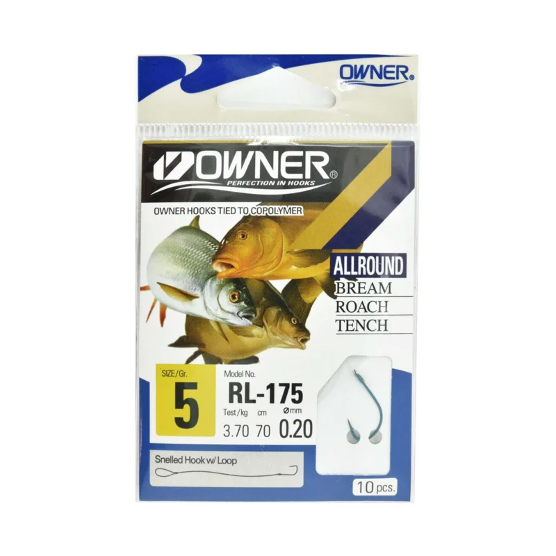 Oferta limitowana Haczyki z przyponem Owner RL175 rozmiar 5 - niebieski