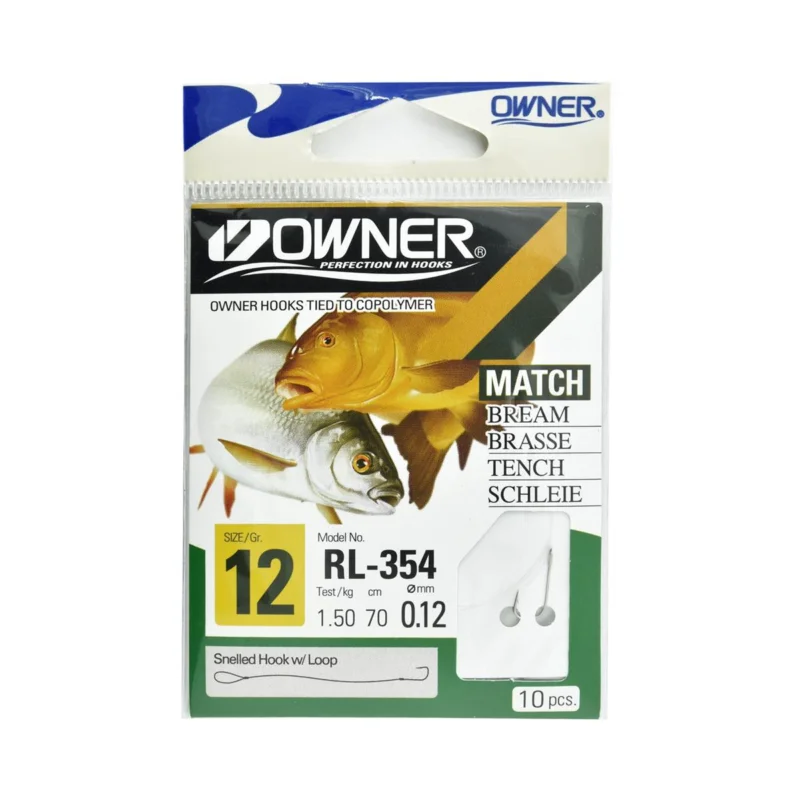 Wyjątkowa oferta Haczyki z przyponem Owner RL354 rozmiar 12 - srebrny