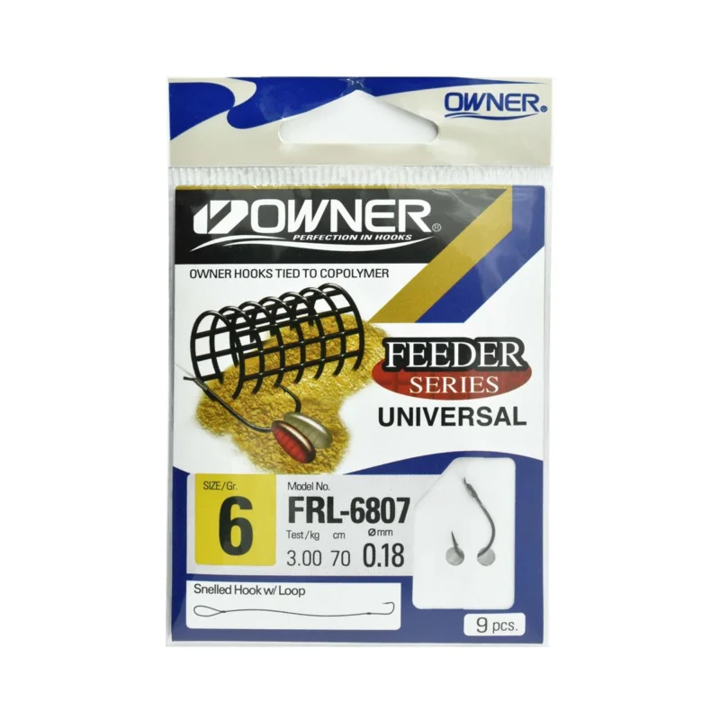 Wyjątkowa oferta Haczyki z przyponem Owner RL6807 rozmiar 6 - ciemnostalowy