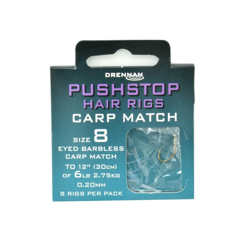 Obniżka ceny Haczyki bezzadziorowe z przyponem Drennan Carp Method 0.20mm rozmiar 8 8 sztuk