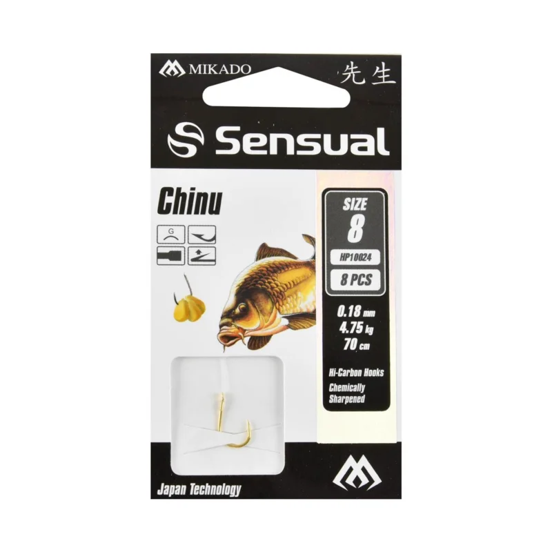 Oferta Haczyki z przyponem Mikado z przyponem Chinu rozmiar 8 8 sztuk