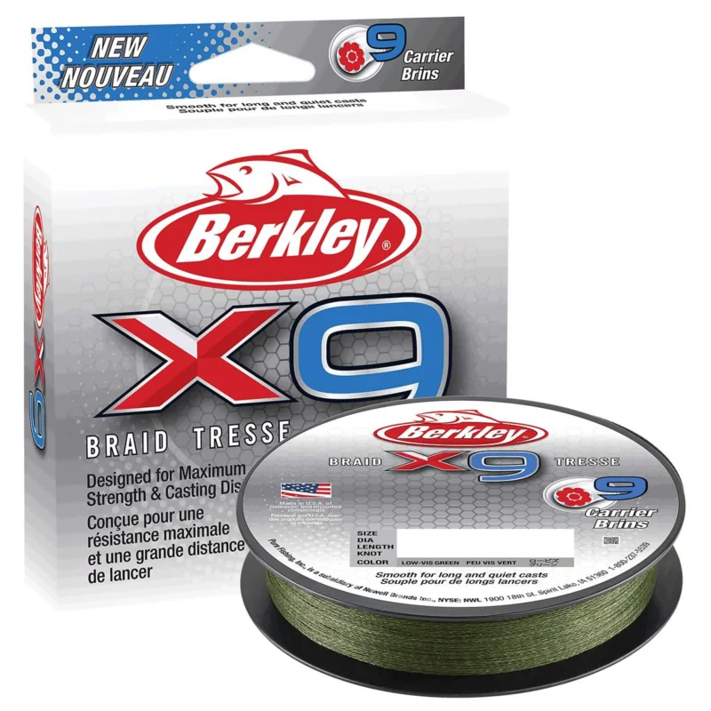 Obniżka ceny Plecionka spinningowa Berkley X9 Braid Low Vis Green 0,40mm 150m