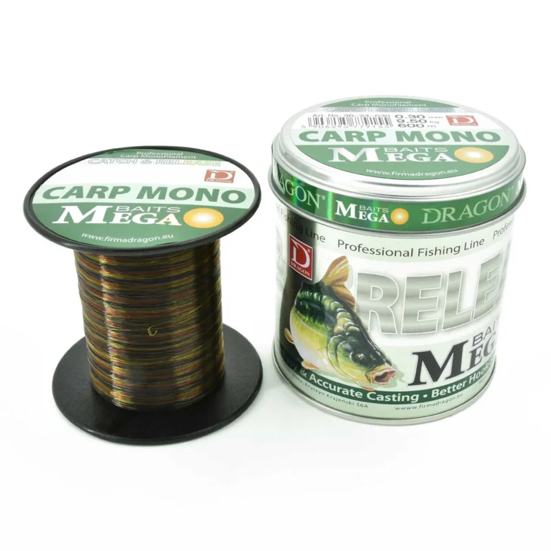 Ostatnia szansa Żyłka karpiowa Dragon MegaBAITS Carp Mono Camou 0.30mm 600m