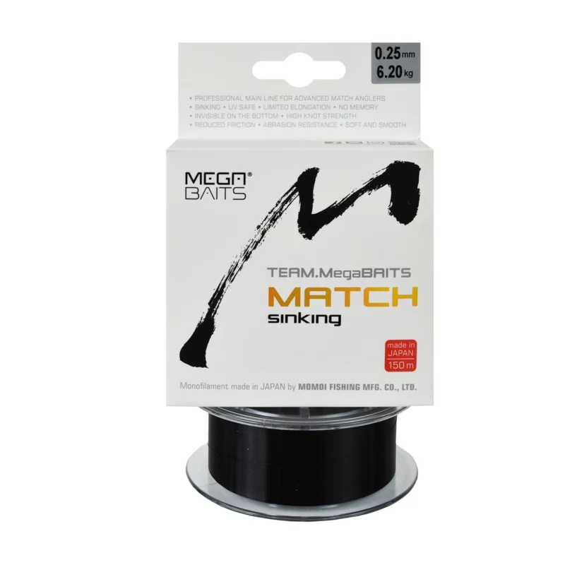 Żyłka karpiowa Team MegaBAITS Sinking Match 0.25mm 150m Dostępne od ręki