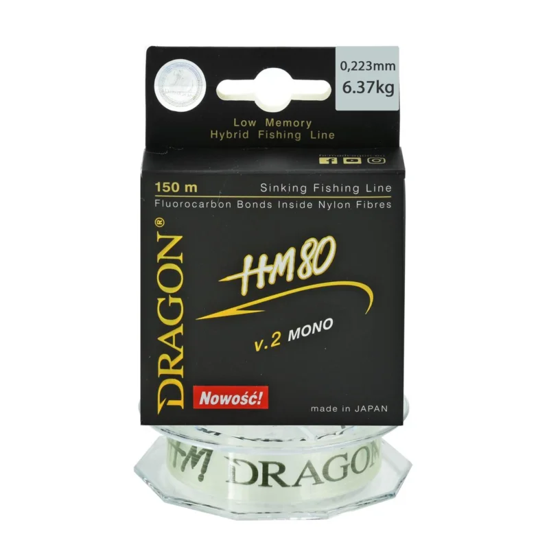 Wyjątkowa oferta Żyłka spinningowa Dragon HM80 v.2 mono 0.223mm 150m