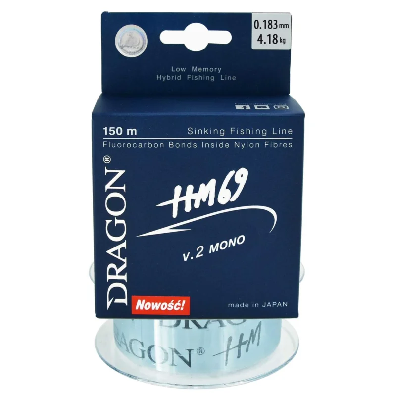 Żyłka spinningowa Dragon HM69 Pro v.2 mono 0,183mm 150m Taniej